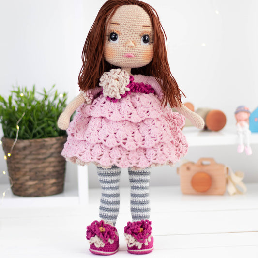 Amigurumi Doll Finished, Knit Doll, Handmade Doll for Girl