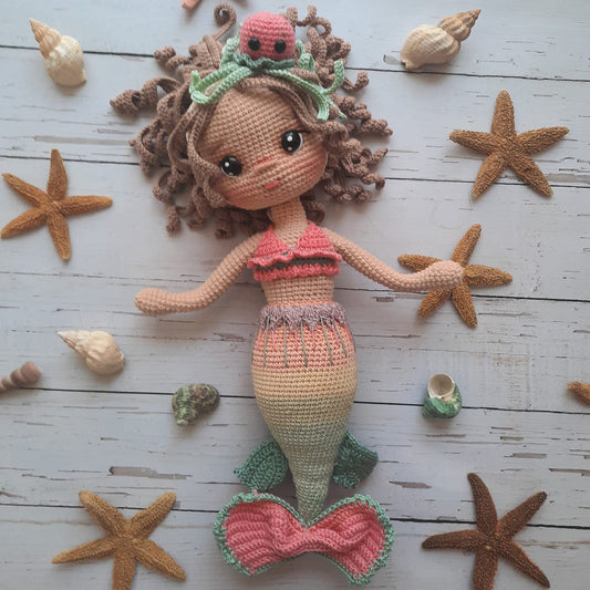 Mermaid Doll, Little Mermaid Doll, Crochet Mermaid Doll, The Little Mermaid