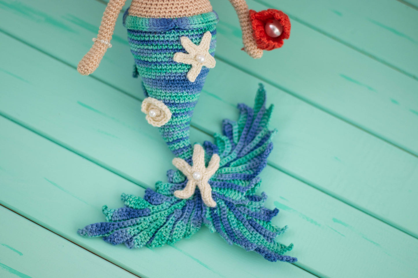 Handmade Mermaid Doll, Crochet Mermaid Doll, Mermaid Gift Doll