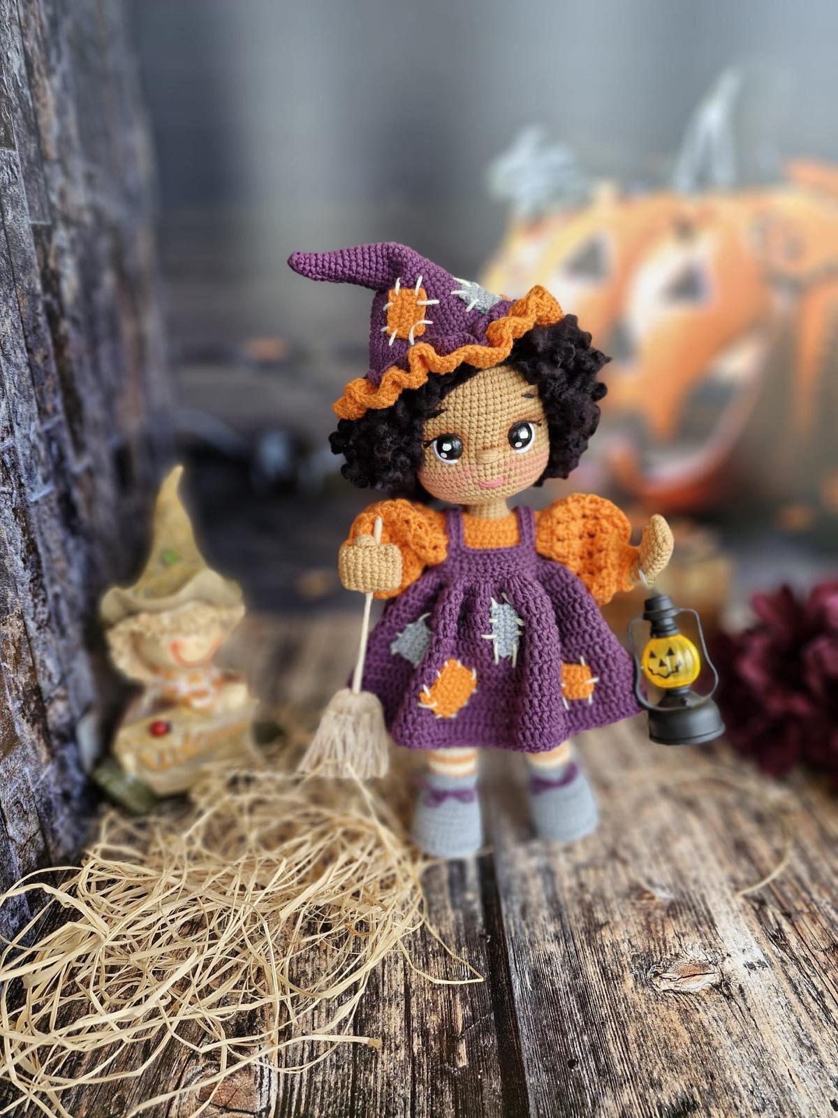 Halloween Witch Doll, Halloween Crochet, Witch Doll, Witch Toy, Halloween Doll, Halloween Decor Indoor, Halloween Plush, Halloween Gifts