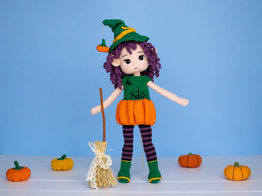 Halloween Witch Doll, Halloween Crochet, Witch Doll, Witch Toy, Halloween Doll, Halloween Decor Indoor, Halloween Plush, Halloween Gifts