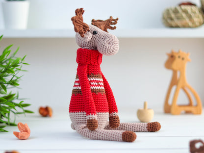 Crochet Deer, Crochet Animals, Crochet Moose
