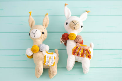 Crochet Lama Plush Handmade Toy, Amigurumi Llama Doll for Llama Decor