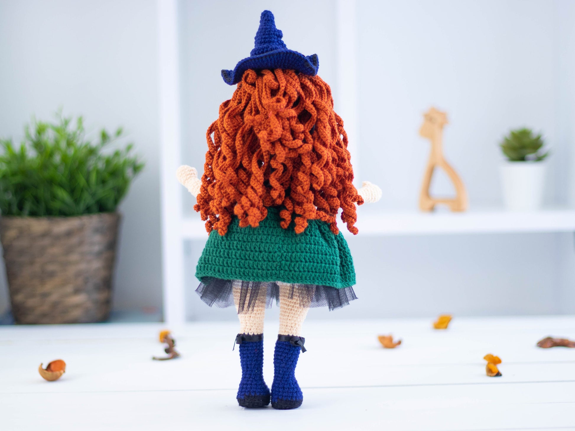Witch Doll, Halloween Witch Doll, Halloween Crochet, Halloween Doll, Halloween Plush, Halloween Decor Indoor, Witch Toy, Cute Crochet Doll