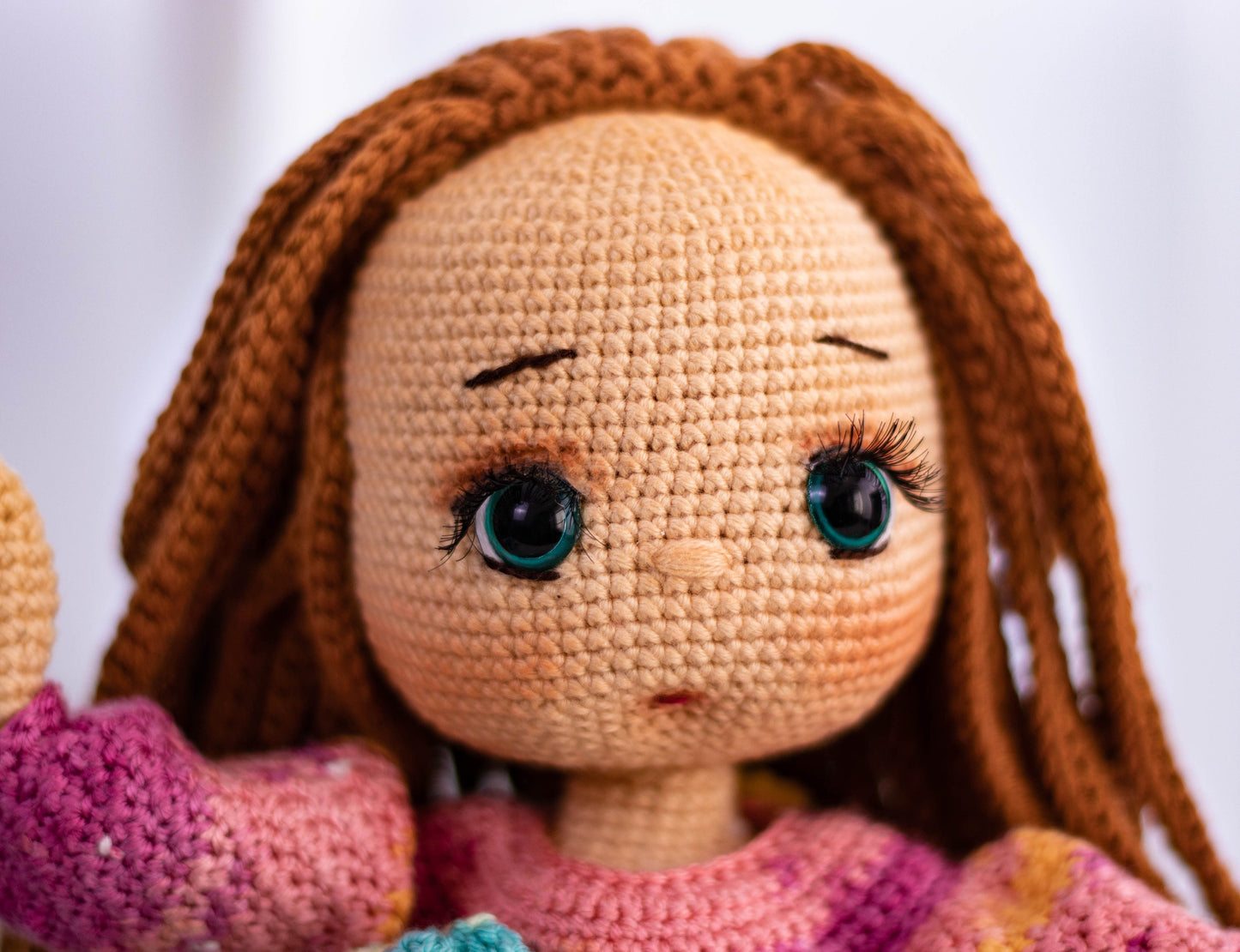Crochet Doll Princess with Colorful Dress, Doll for Sale