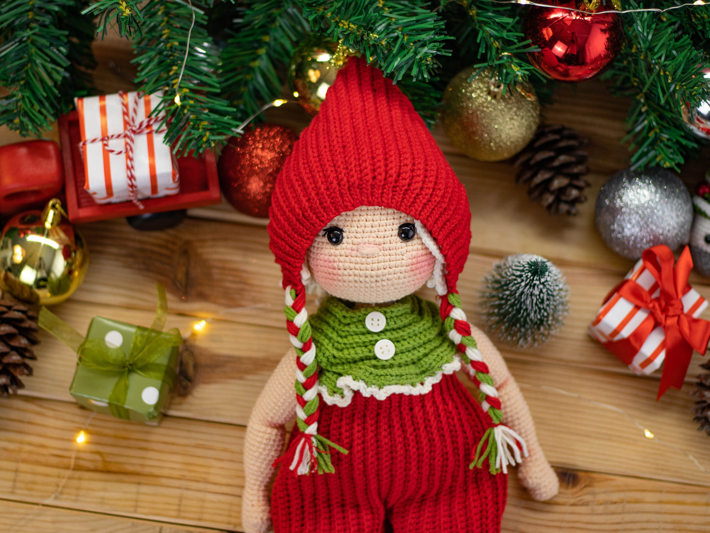 Crochet Doll Chubby Girl, Amigurumi Doll with Short Hair, For Sale, Handmade Doll for Girls