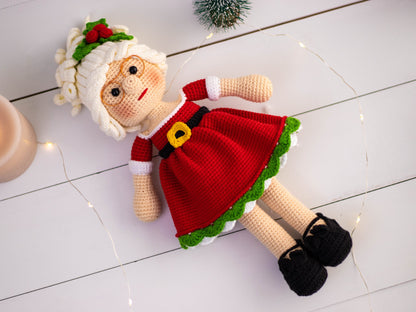 Mr and Mrs Claus Christmas Crochet with Santa Sack