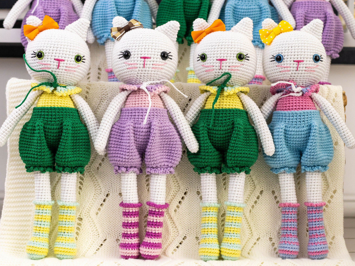 Amigurumi Cat Doll Bella, Crochet Cat Dolls