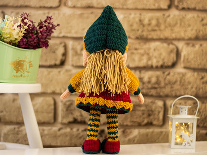 Handmade Elf Dolls for Girls, Crochet Elf Girl, Amigurumi Elf Doll