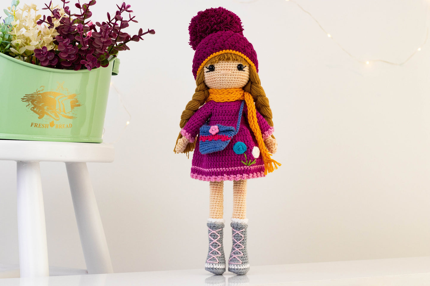 Crochet Doll, Winter Doll, Amigurumi Doll For Sale, Knit Doll, Handmade Doll Finished, Homemade Doll, Hand Made Doll, Hand Knit Doll, Gift