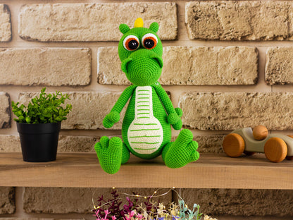 Crochet Dinosaur Plush, Dragon Plush,Knit Dinosaur, Gift