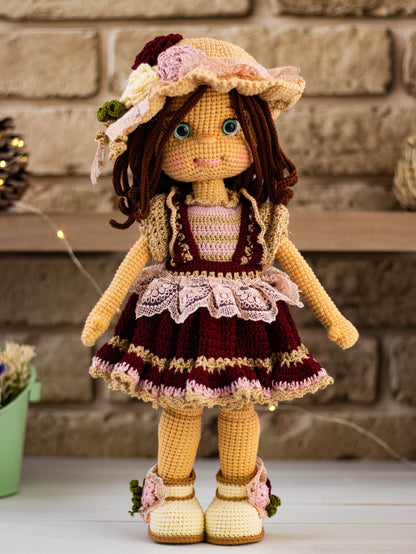 Knit Doll, Amigurumi Doll Finished, Handmade Doll For Gir
