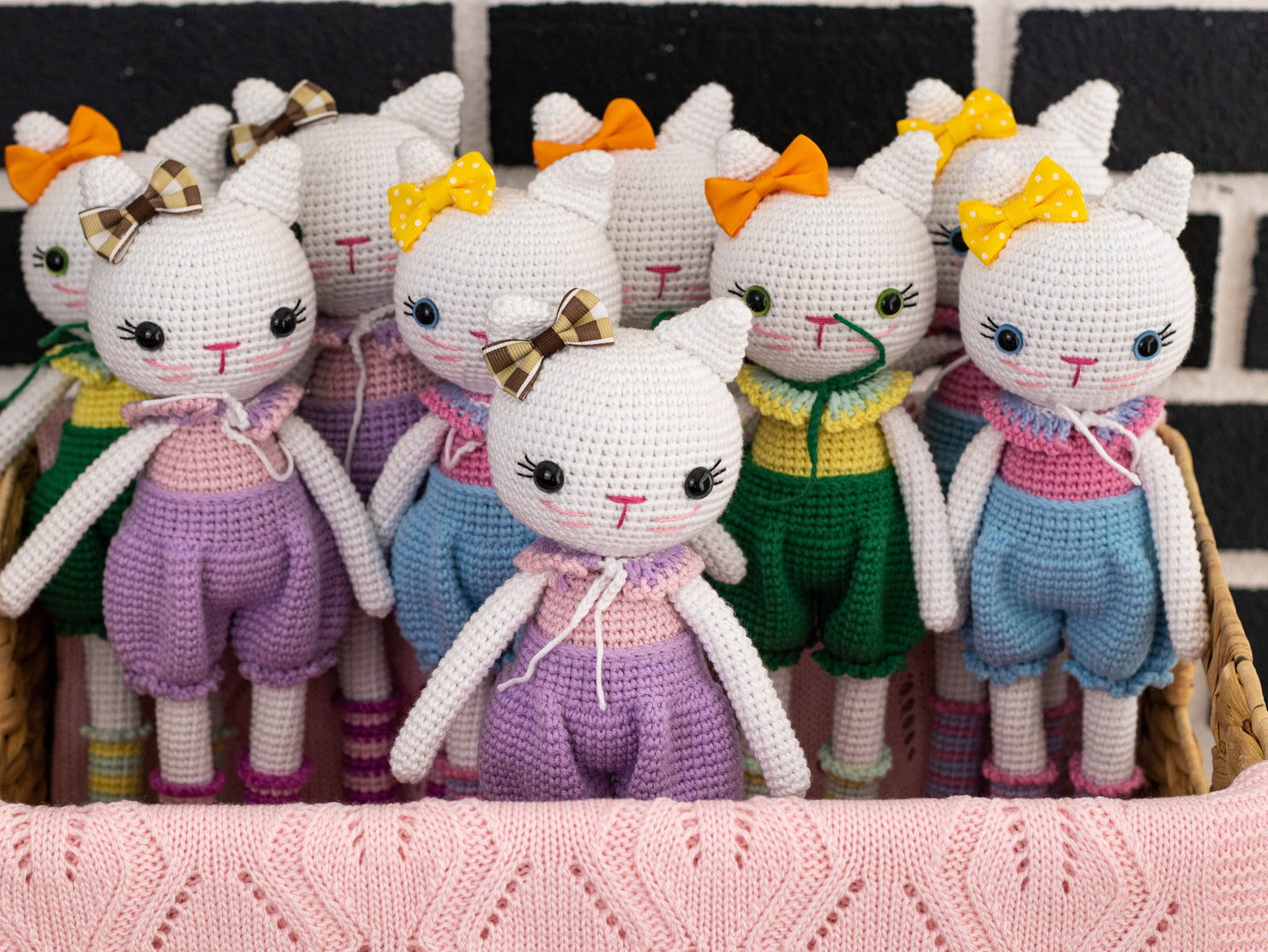 Amigurumi Cat Doll Bella, Crochet Cat Dolls