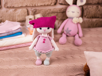 Amigurumi Bunny, Crochet Bunny Doll Plush, Crochet Rabbit Doll