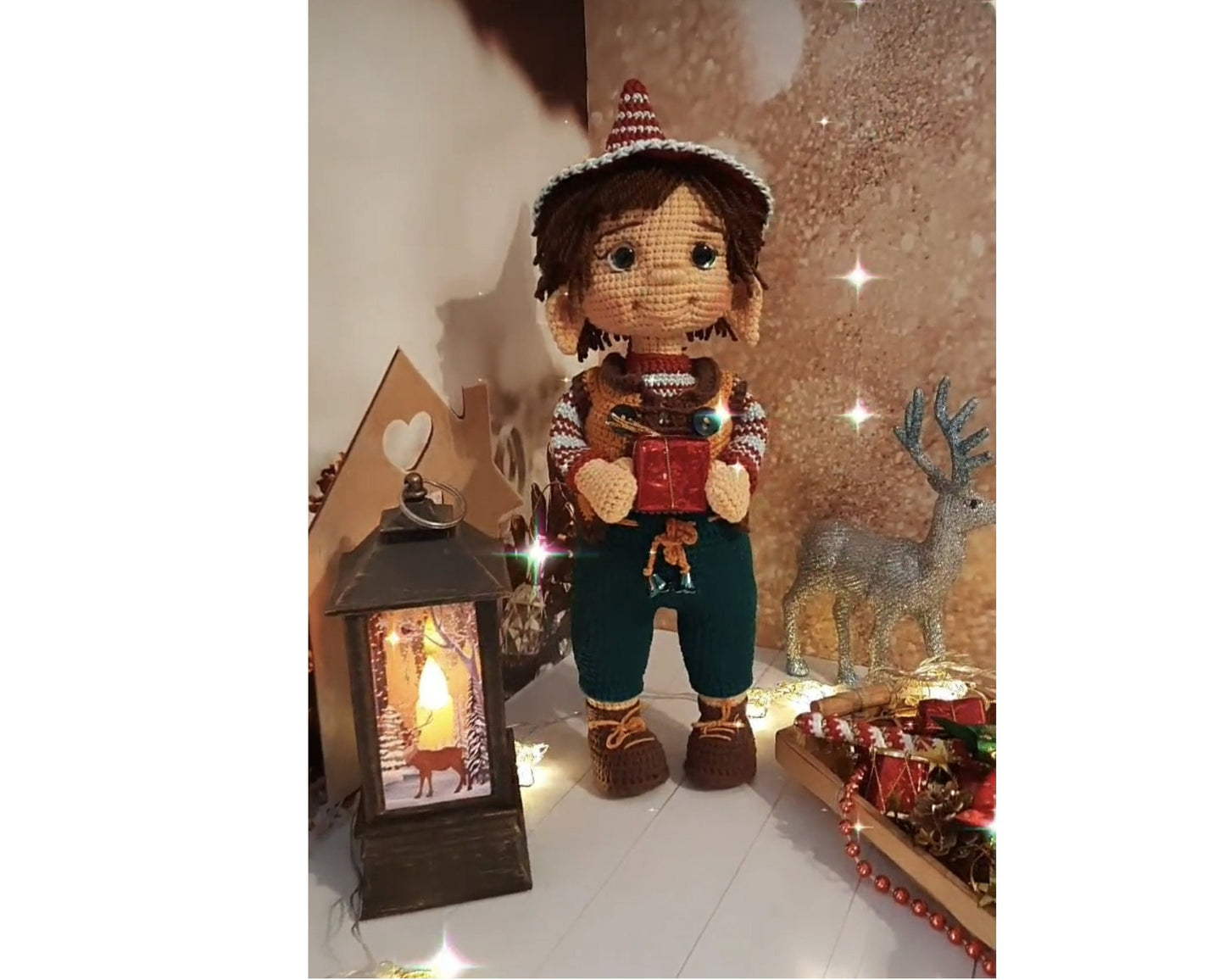Elf Crochet Boy Doll, Stuffed Elf, Christmas Elf Dolls, Elf Buddy, Elf Toy, Amigurumi Elf, Christmas Doll, Crochet Boy Doll, Grandson Gift, Nephew Gift, Gift for Son, Kids Gifts, Santa Elf