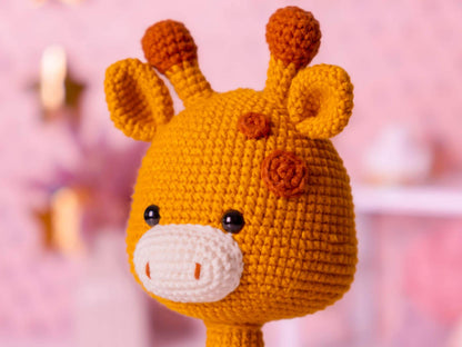 Crochet Giraffe Plush, Knit Giraffe, Amigurumi Toys, Stuff Giraffe, Knitted Animals, Amigurumi Animals, Giraffe Plushie, Giraffe Crochet