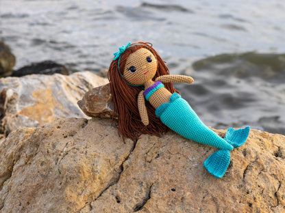 Mermaid Doll, Crochet Mermaid, Little Mermaid Doll, Fairy Doll
