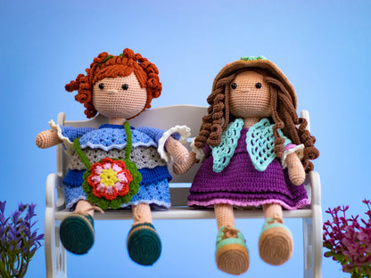Cute Crochet Dolls with Dresses, Handmade Beautiful Amigurumi Dolls