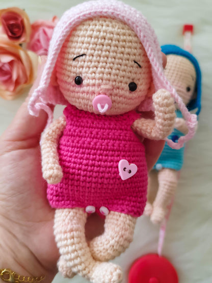 Crochet Baby Doll, Baby Boy Doll, Baby Girl Doll, Handmade Baby Doll