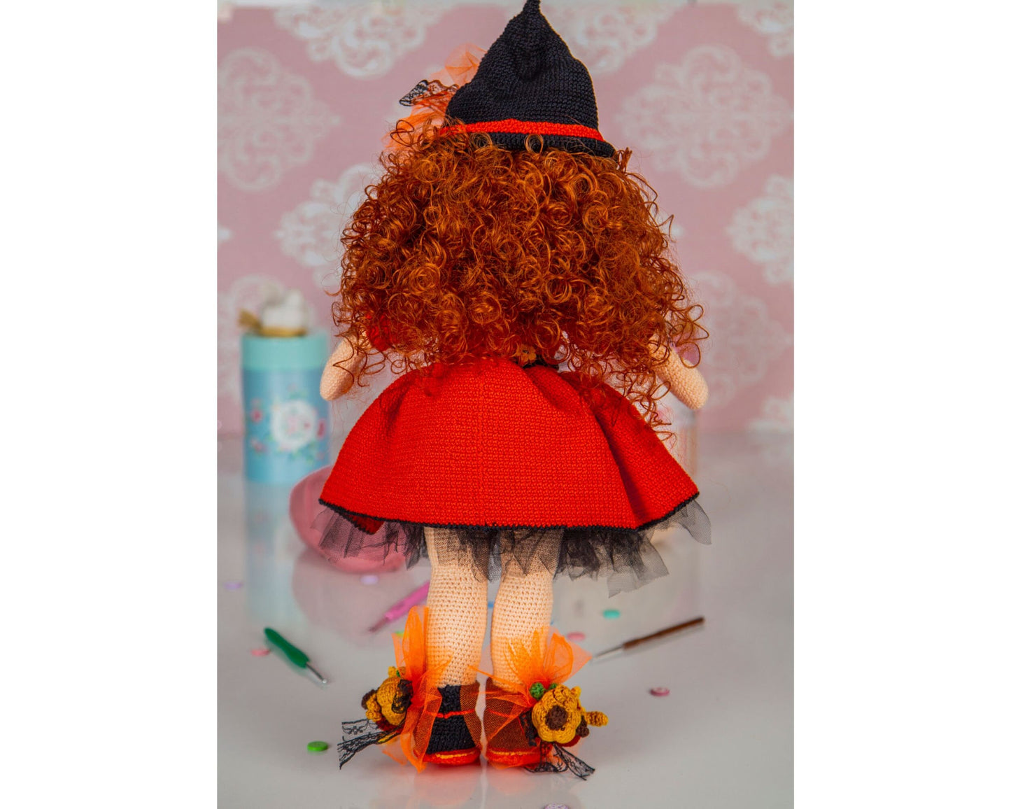 Redhead Amigurumi Doll, Cute Handmade Crochet Doll, Halloween Gift for Daughter