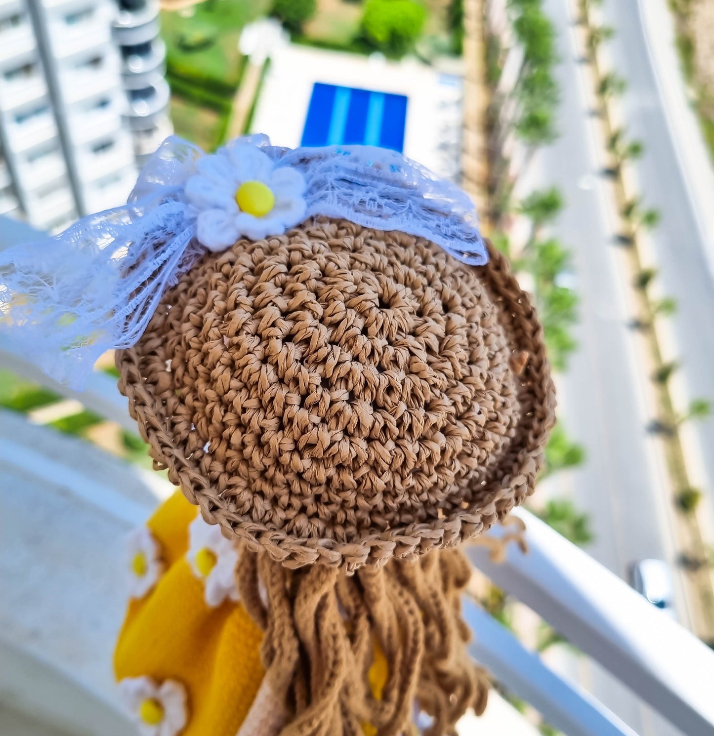 Crochet Doll Daisy Girl, Handmade Doll, Birthday Gift for Girl