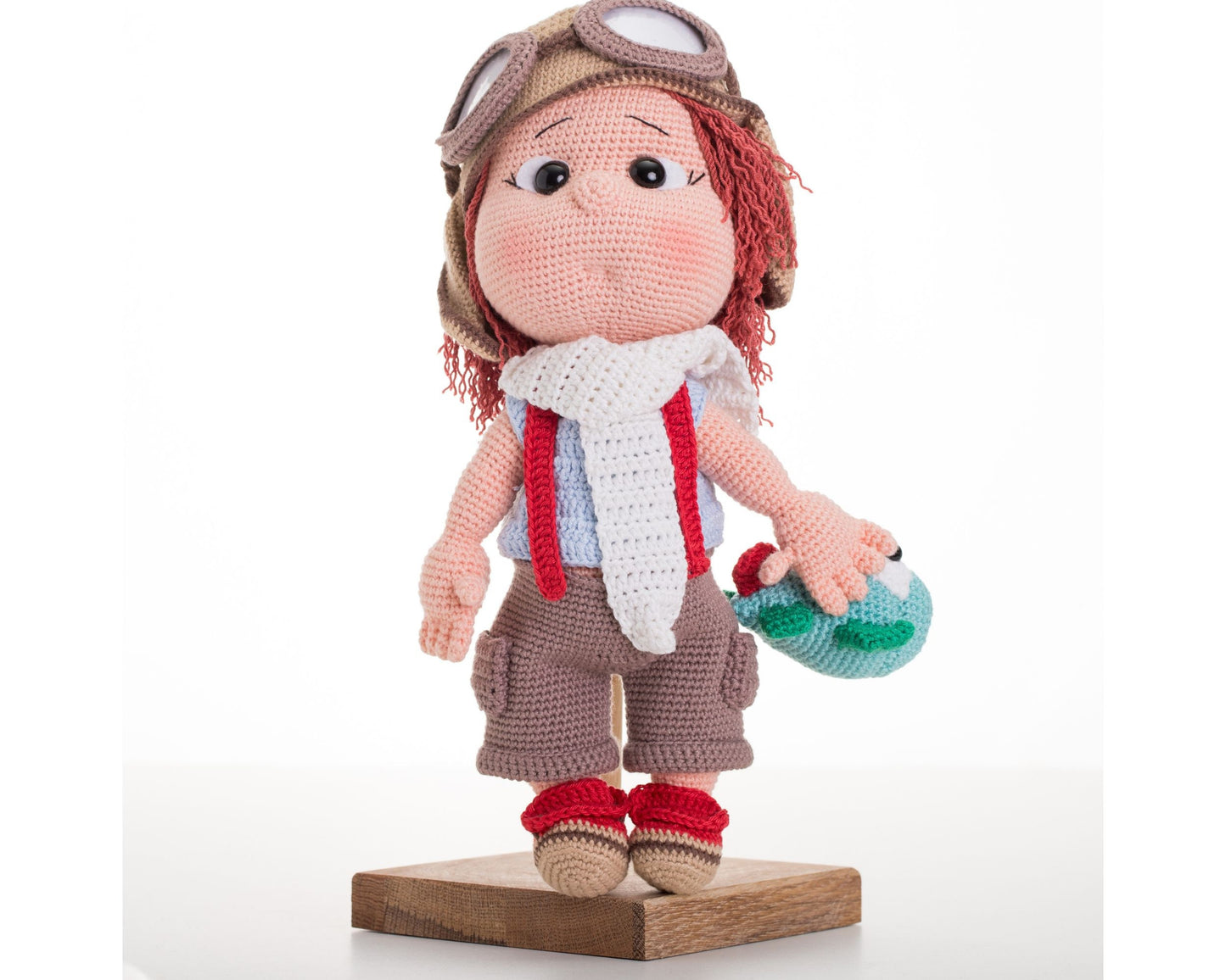 Crochet Doll Boy Pilot, Amigurumi Boy Doll, Knit Boy Doll, Toddler Gift