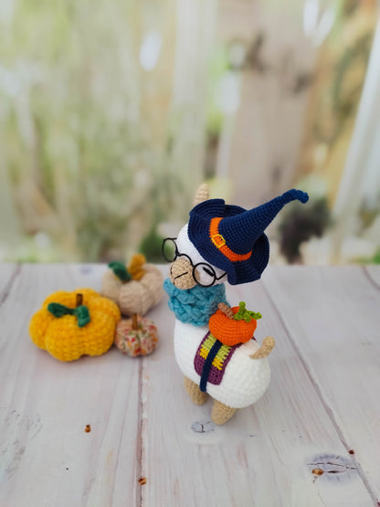 Halloween Plush Crochet Llama, Halloween Crochet, Halloween Toy, Halloween Witch Doll, Witch Toy Llama, Halloween Decor Indoor, Llama Gifts