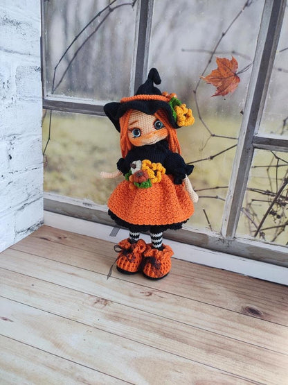 Halloween Witch Doll, Halloween Crochet, Witch Doll, Witch Toy