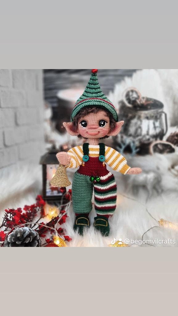 Crochet Doll for Sale, Elf Doll josef, Knit Doll, Amigurumi Doll Finished