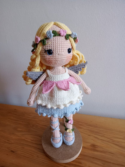 Amigurumi Doll Fairy Girl, Knitted Doll, Knitted Dolls, Handmade Doll, Beautiful Doll