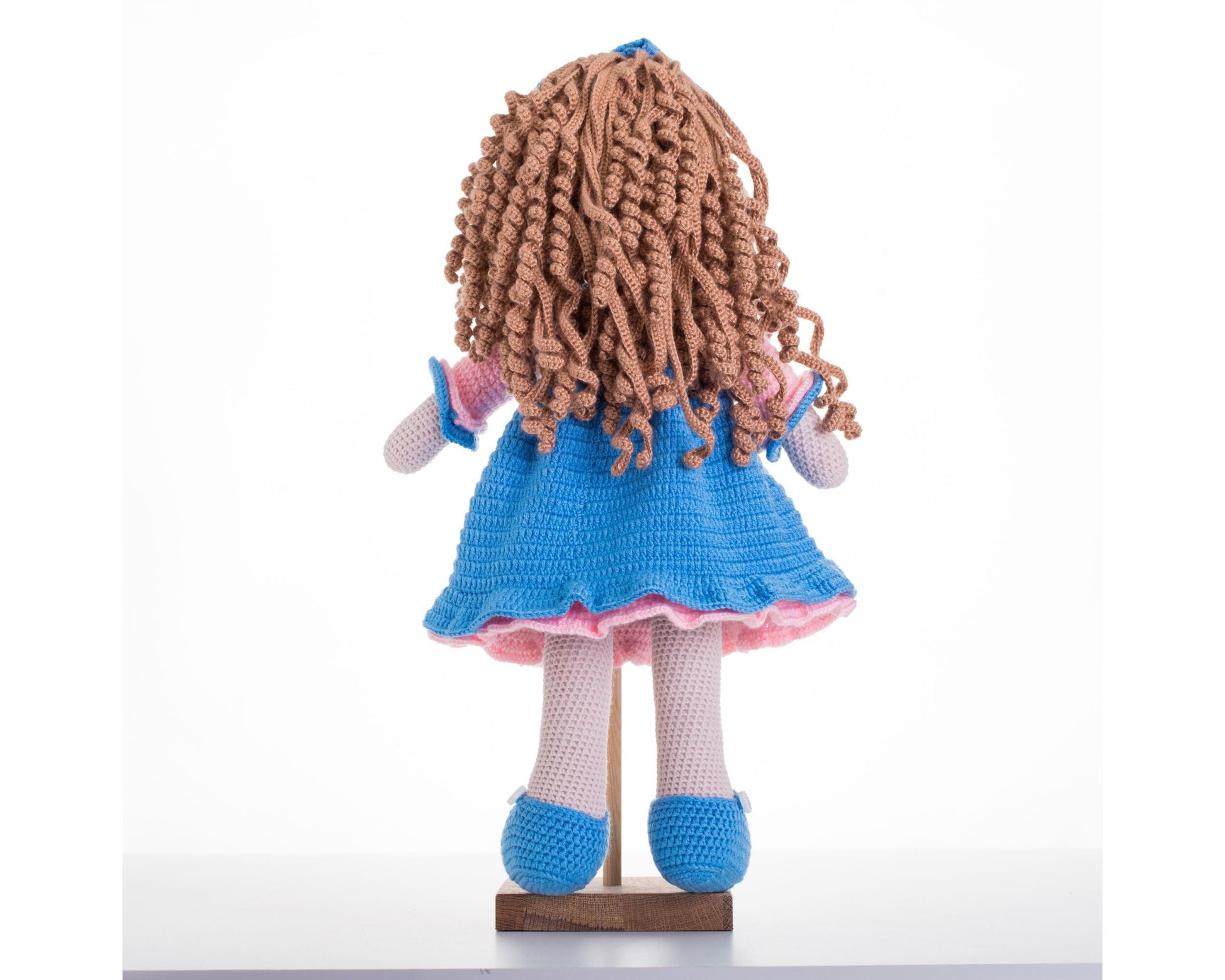 Crochet Doll in Blue Dress, Amigurumi Doll, Daughter Gift, Granddaughter Gift, Christmas Amigurumi, Handmade Doll, Knitted Dolls, Soft Doll