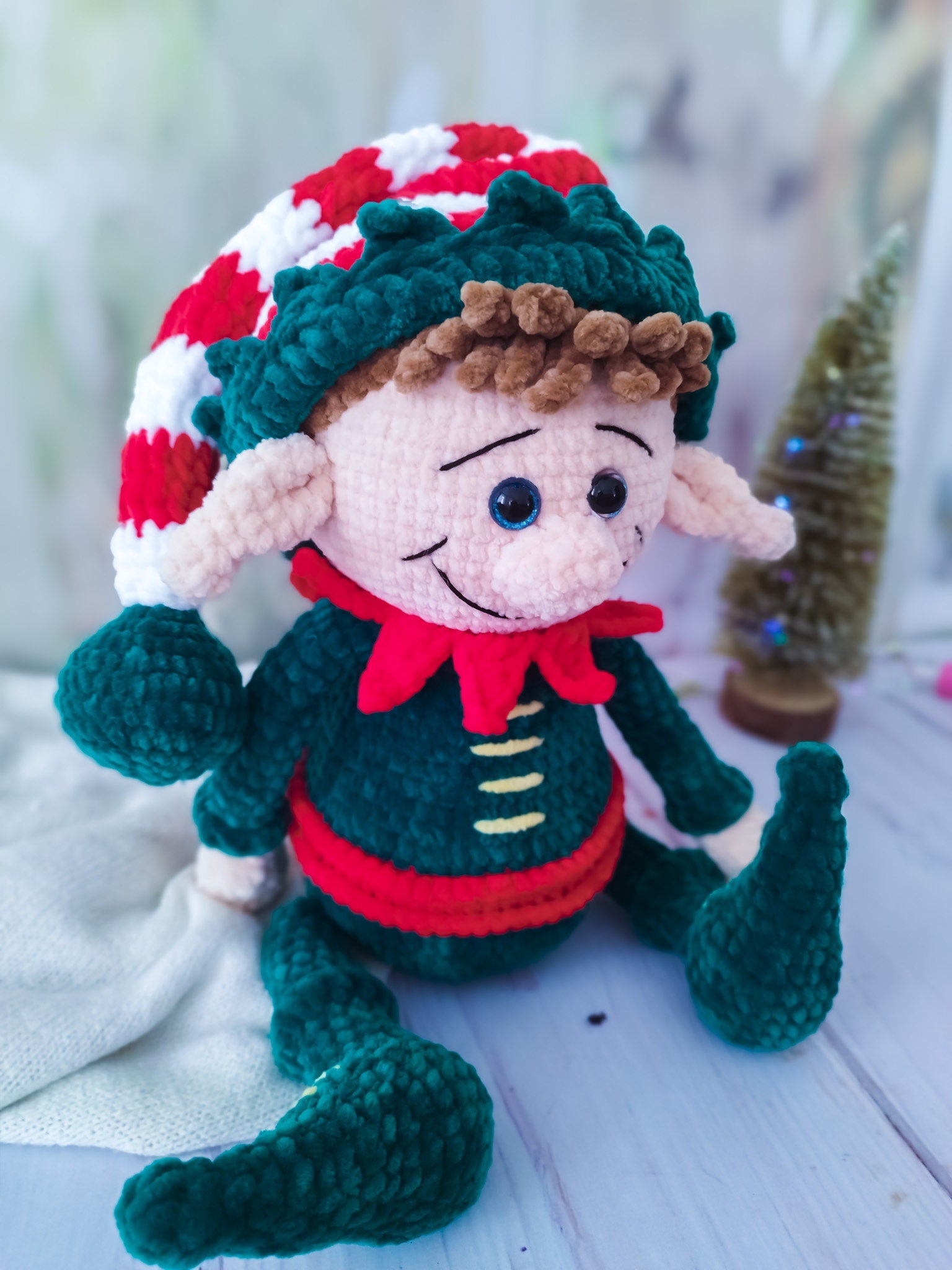 Elf Crochet, Stuffed Elf, Christmas Elf Dolls, Amigurumi Elf, Elf Decor, Elf Boy, Crochet Boy Doll, Christmas Doll, Grandson Gift Elf Plush