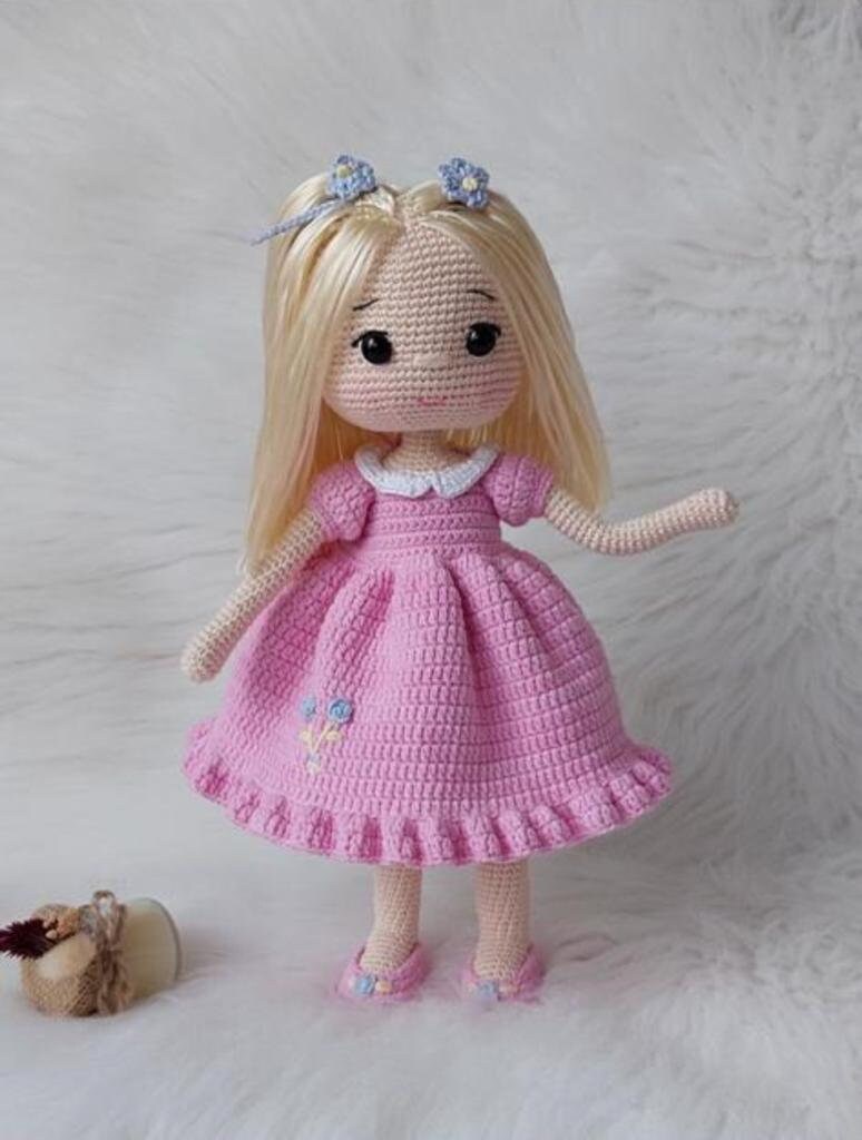 Handmade Doll for Girl, Hand Made Doll, Handknit Doll, Yarn Doll, Gift