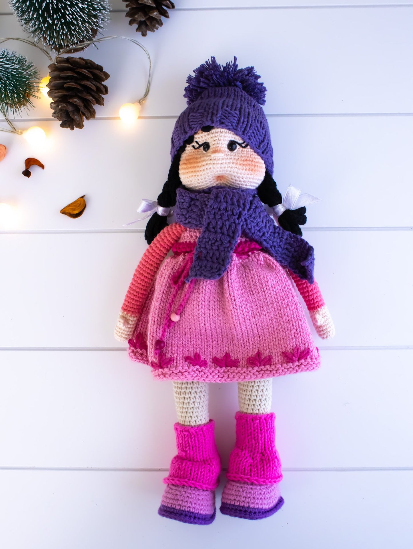Crochet Doll Aria, Amigurumi Doll, Crochet Amigurumi, Christmas Amigurumi, Knitted Doll, Handmade Doll, Daughter Gift, Best Christmas Gift