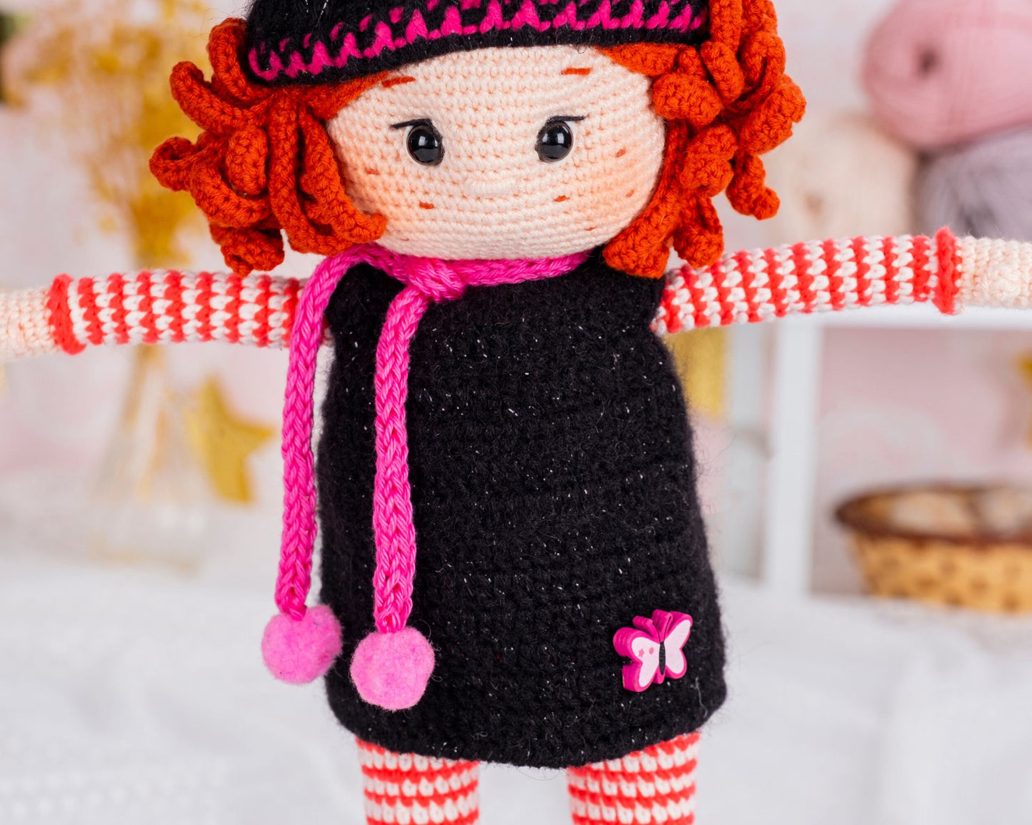 Crochet Doll, Amigurumi Doll, Christmas Amigurumi, Knitted Doll, Best Christmas Gift, Granddaughter Gift, Handmade Doll