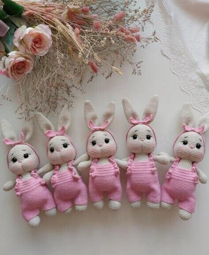 Amigurumi Bunny, Crochet Bunny, Plush, Doll, Crochet Rabbit, Bunny Plushie, Bunny Amigurumi, Knit, Knitted Bunny, Doll, Stuffed Animals